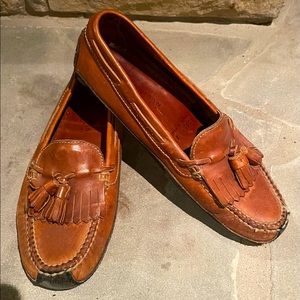 Cole Haan F3651 Women’s Brown Handsewn Leather Loafers with Tassel Shoes 8.5M